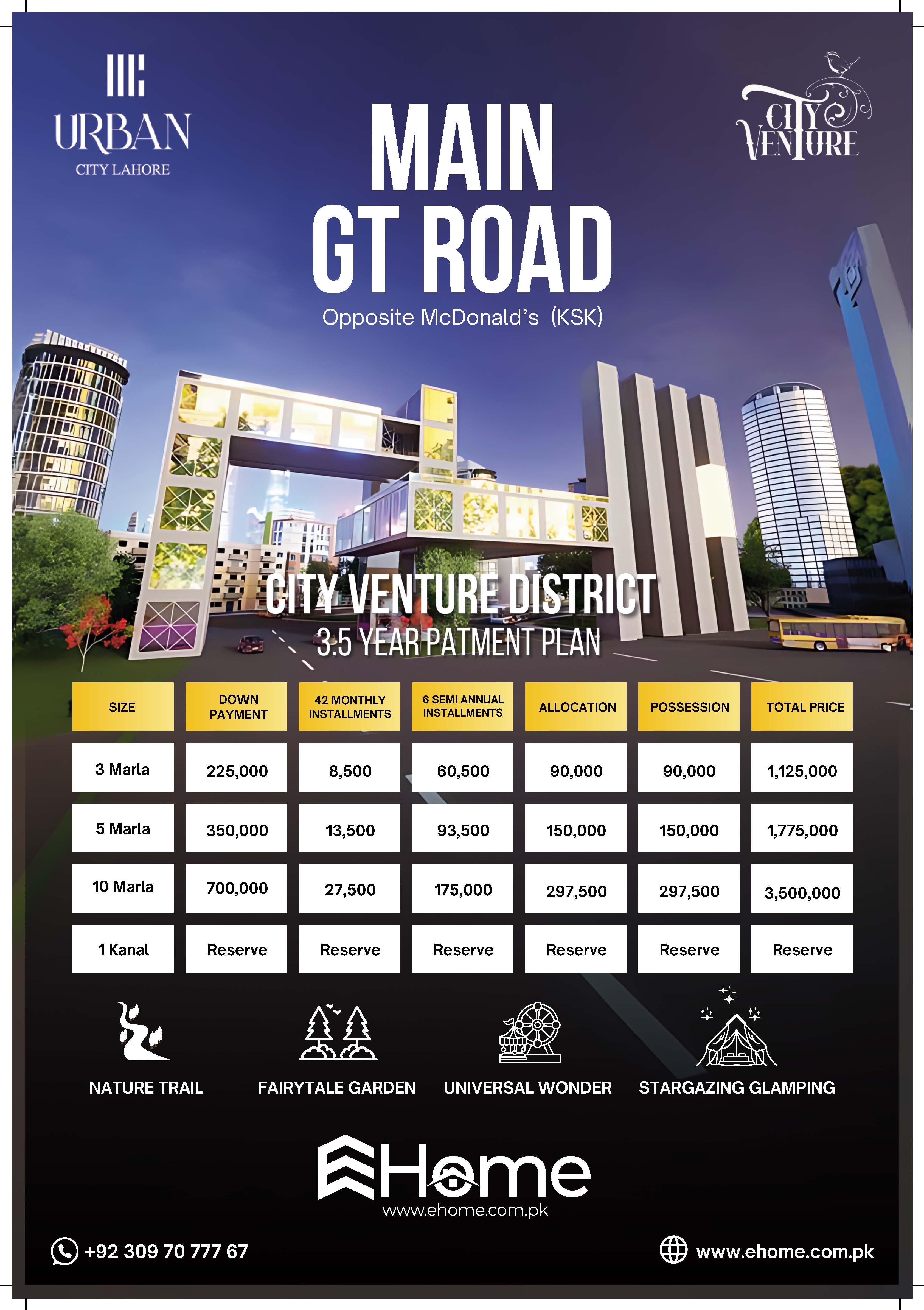 Urban city Lahore Payment Plan